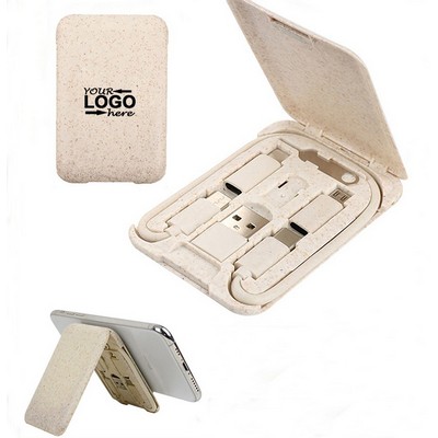 Eco-friendly 6" 1 Straw Charging Cable