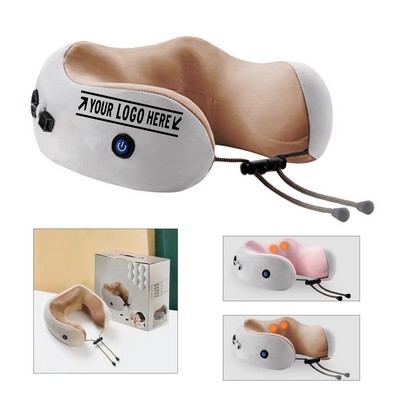 U Shaped Pillow Memory Foam Portable Car Travel Electric Neck Massage Pillow