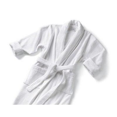 Shawl Collar Cotton Velour Bathrobe