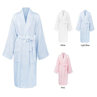 Women's Ultra Soft Jacquard Chevron Bamboo Robe