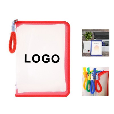 Transparent Zipper Document Bag