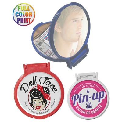 Union Printed - Pocket Size Mirror (2.5" Rouns) with Full-Color Dome Logo
