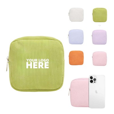 Corduroy Makeup Bag