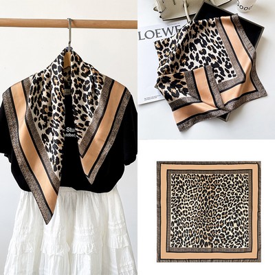 Custom 27.5" x 27.5" Twill Polyester Square Scarf for Lady