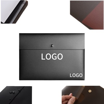 Frosted Snap Button A4 Document Bag