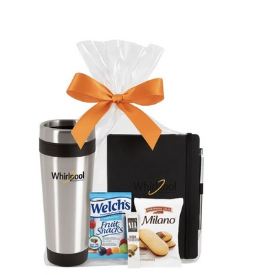 Executive Gift Set w/Tumbler, Journal & Snacks