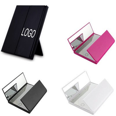 Trifold Makeup Mirror With Led Light