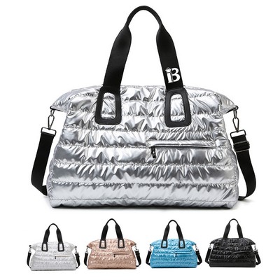 Large Puffer Quilted Tote Bag