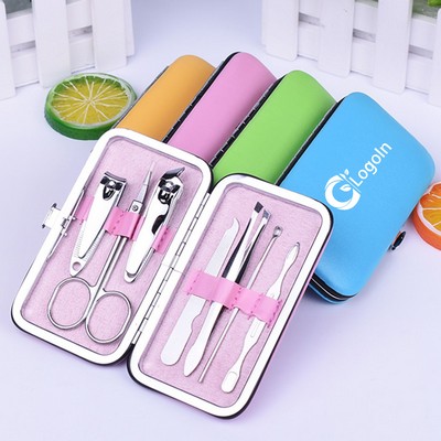 7pcs Manicure Sets Nail Clippers Kit Stainless Steel Clipping Tools Portable Travel