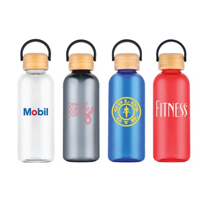 21 oz Recycled rPET Bottle with Bamboo Lid