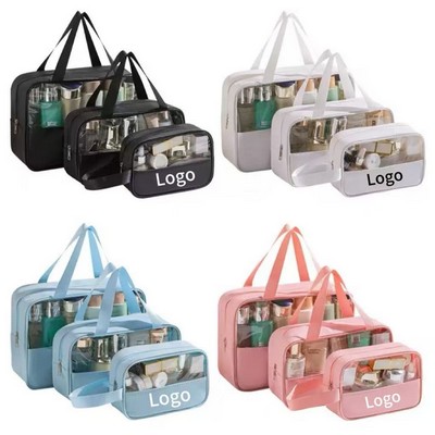 Transparent PVC Cosmetic Bag Set