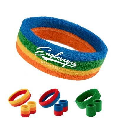 Cotton Stretch Sweatband Set
