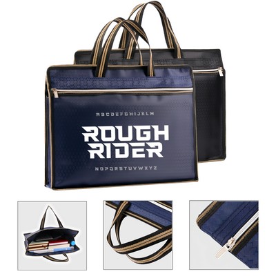 Oxford Zipper Business Document Bag Waterproof Briefcase