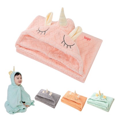 Unisex Baby Hooded Towel – Soft Microfiber, Animal Design