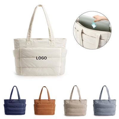 Lightweight Puffy Tote Bag