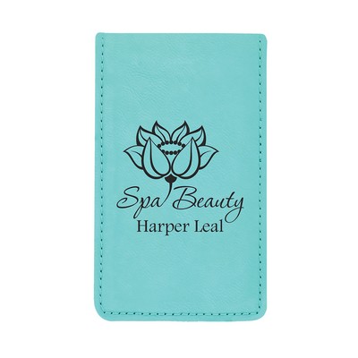 7-Piece Leatherette Manicure Gift Set (Teal Blue)