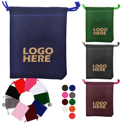 Velvet Jewelry Pouches Drawstring Bags