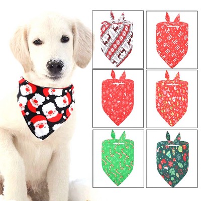 Dog Bandanas Cat Birthday Cute Soft Cotton Puppy Scarfs