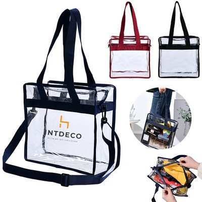Clear Zipper Tote Bag