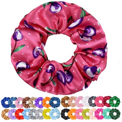 Full Color Satin Scrunchie