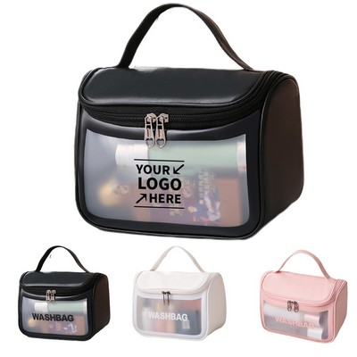 PVC Zippered Toiletry Makeup Bag