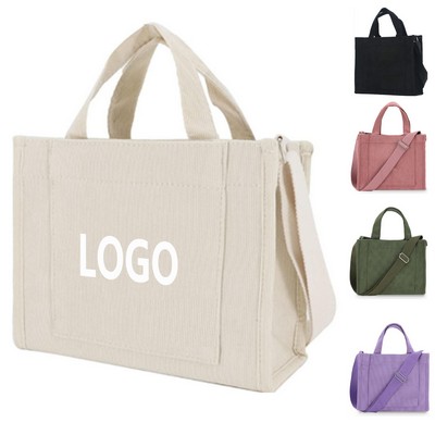 Vintage Corduroy Crossbody Handbag