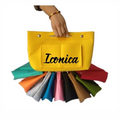 Felt Handbag Cosmetic Bag
