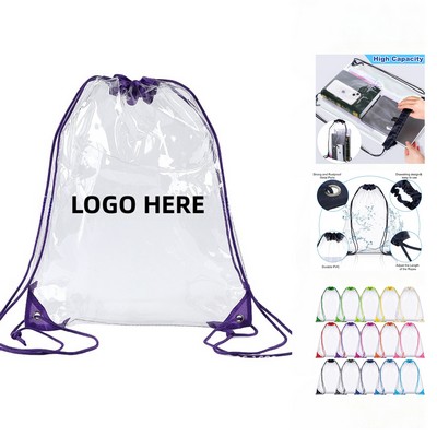 PVC Clear Drawstring Bag