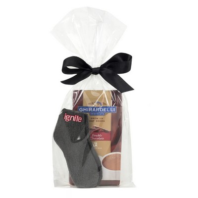 Fuzzy Socks w/Ghirardelli Cocoa Pack