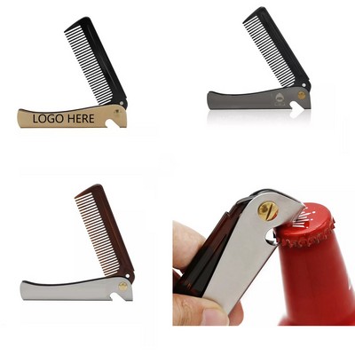 Metal Folding Comb w/Bottle Opener