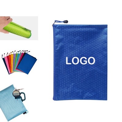 A4 Waterproof Canvas Document Pouch with Ball Grain