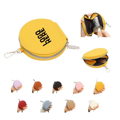 Round PU Coin Bag