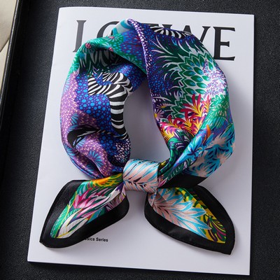 Custom 22" x 22" 100% Silk Neck Scarf Silk Satin Bandana