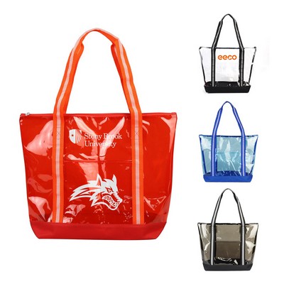 Clear Tote w/Zipper