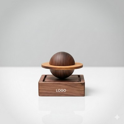 Walnut Wood Planet Shape Essential Oil Diffuser Ornament Home Car Use