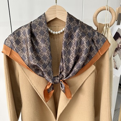 Custom 35.5" x 35.5" 100% Mulberry Silk Headscarf Silk Satin Headband